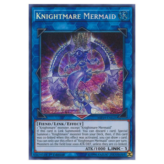 Yu-Gi-Oh! - 2019 Gold Sarcophagus Tin Mega Pack - Knightmare Mermaid (Prismatic Secret Rare) MP19-EN025