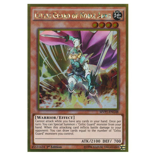 Yu-Gi-Oh! - Yu-Gi-Oh! The Dark Side of Dimensions Movie Pack - Gold Edition - Celtic Guard of Noble Arms (Gold Rare) MVP1-ENG48