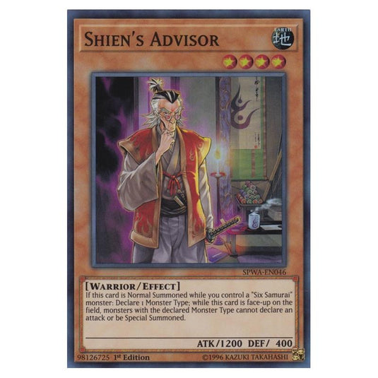 Yu-Gi-Oh! - Spirit Warriors - Shien's Advisor (Super Rare) SPWA-EN046