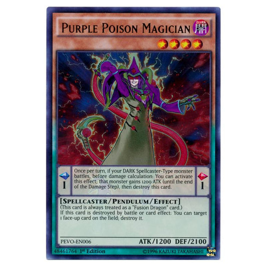 Yu-Gi-Oh! - Pendulum Evolution - Purple Poison Magician (Ultra Rare) PEVO-EN006