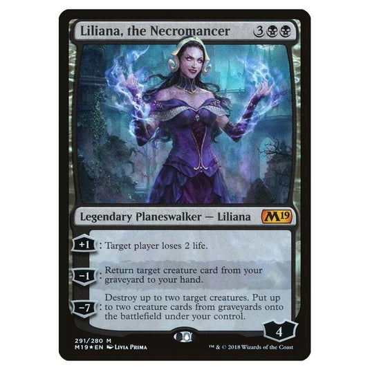 Magic the Gathering - Core Set 2019 - Liliana, the Necromancer - 291/280
