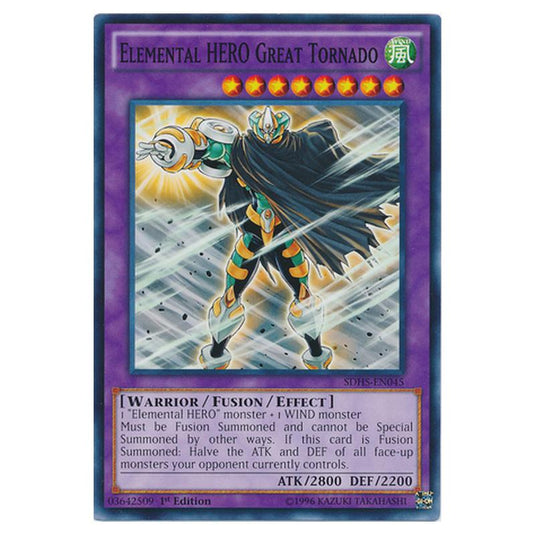 Yu-Gi-Oh! - HERO Strike Structure Deck - Elemental HERO Great Tornado (Common) SDHS-EN045