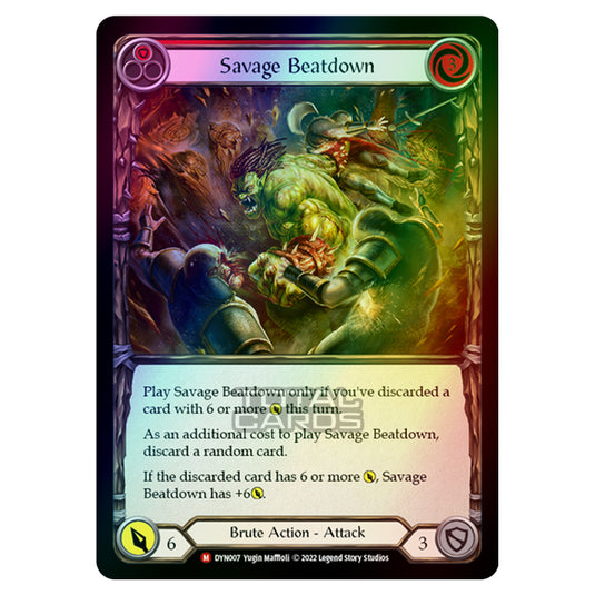 Flesh & Blood - Dynasty - Savage Beatdown (Rainbow Foil) - DYN007-RF