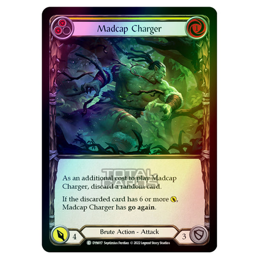 Flesh & Blood - Dynasty - Madcap Charger (Yellow) (Rainbow Foil) - DYN017-RF