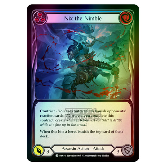Flesh & Blood - Dynasty - Nix the Nimble (Blue) (Rainbow Foil) - DYN141-RF