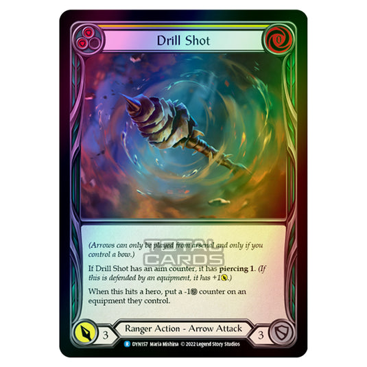 Flesh & Blood - Dynasty - Drill Shot (Yellow) (Rainbow Foil) - DYN157-RF