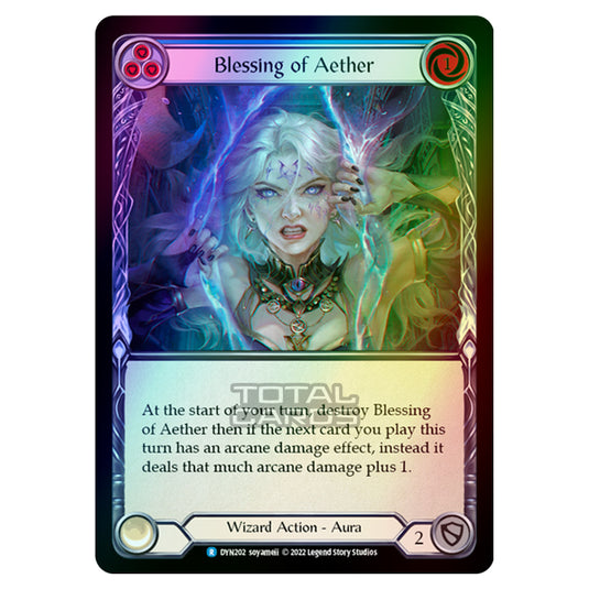 Flesh & Blood - Dynasty - Blessing of Aether (Blue) (Rainbow Foil) - DYN202-RF
