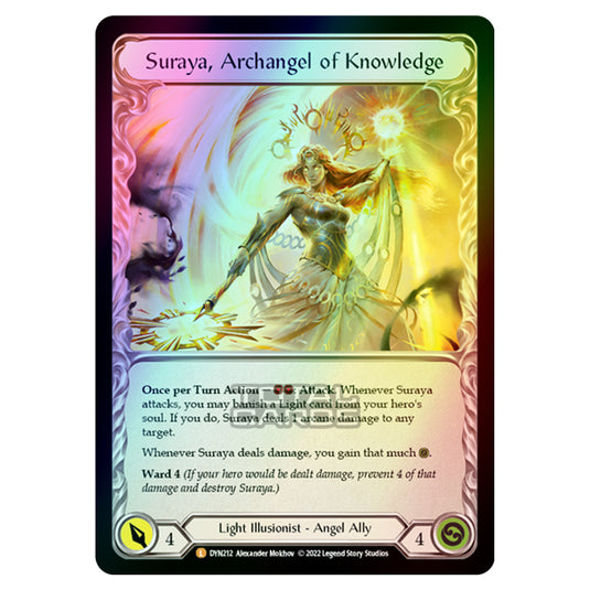 Flesh & Blood - Dynasty - Suraya, Archangel of Knowledge (Rainbow Foil) - DYN212-RF