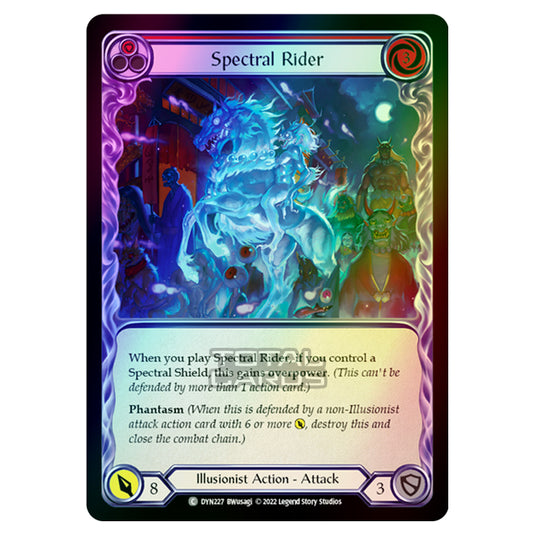 Flesh & Blood - Dynasty - Spectral Rider (Red) (Rainbow Foil) - DYN227-RF