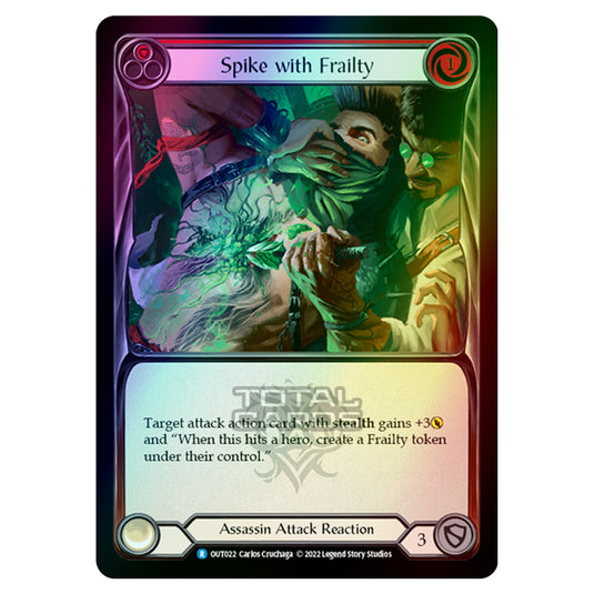 Flesh & Blood - Outsiders - Spike with Frailty (Red) (Rainbow Foil) - OUT022