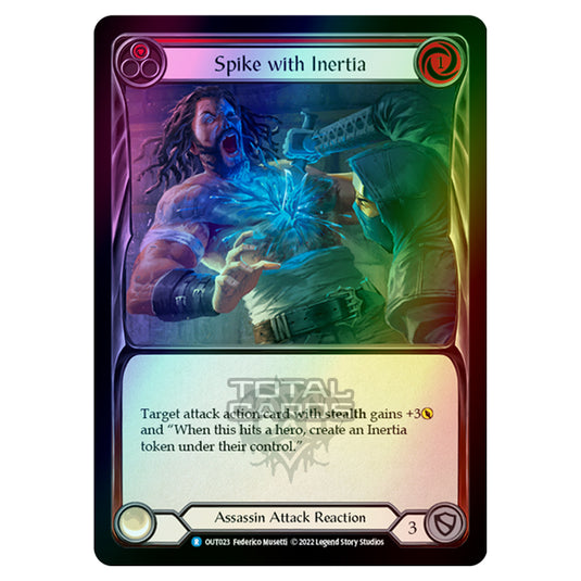 Flesh & Blood - Outsiders - Spike with Inertia (Red) (Rainbow Foil) - OUT023
