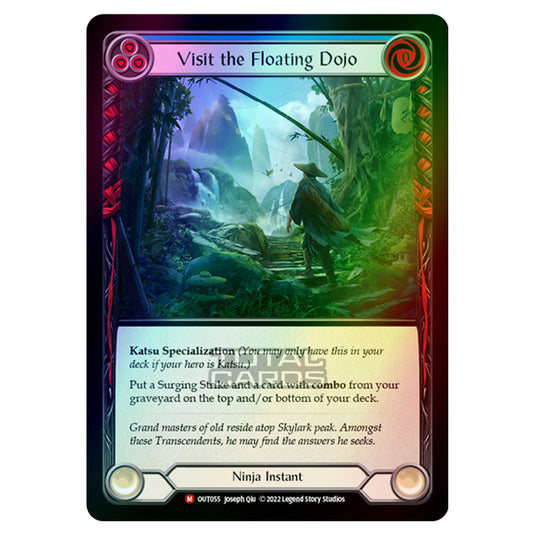 Flesh & Blood - Outsiders - Visit the Floating Dojo (Rainbow Foil) - OUT055