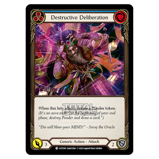 Flesh & Blood - Outsiders - Destructive Deliberation (Blue) - OUT206