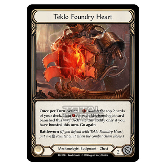 Flesh & Blood - Arcane Rising - Teklo Foundry Heart (Legendary) - ARC004