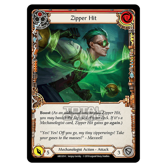 Flesh & Blood - Arcane Rising - Zipper Hit (Common) - ARC029 (Rainbow Foil)