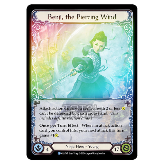 Flesh & Blood - Crucible of War - Benji, the Piercing Wind (Rare) - CRU047 (Rainbow Foil)