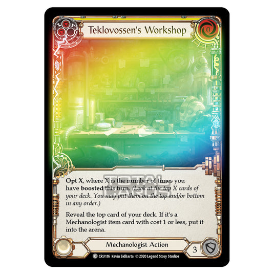 Flesh & Blood - Crucible of War - Teklovossen's Workshop (Common) - CRU115 (Rainbow Foil)