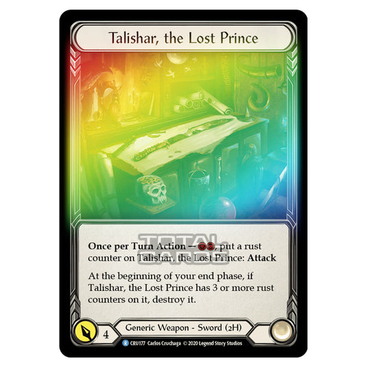 Flesh & Blood - Crucible of War - Talishar, the Lost Prince (Rare) - CRU177 (Rainbow Foil)
