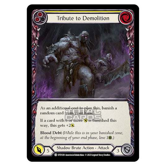 Flesh & Blood - Dusk Till Dawn - Tribute to Demolition (Yellow) - DTD128