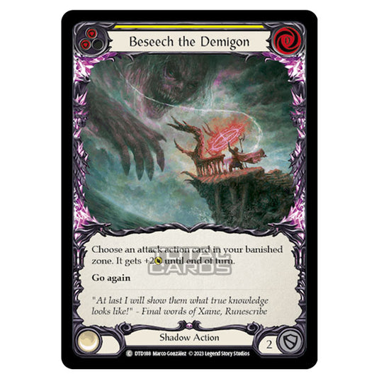 Flesh & Blood - Dusk Till Dawn - Beseech the Demigon (Yellow) - DTD188