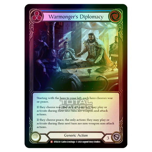 Flesh & Blood - Dusk Till Dawn - Warmonger's Diplomacy (Rainbow Foil) - DTD230