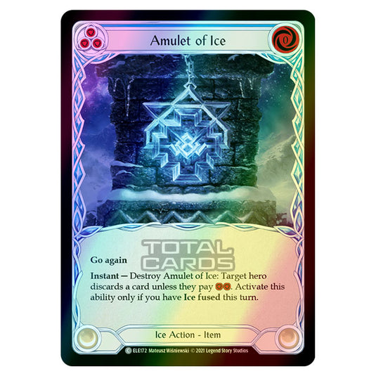 Flesh & Blood - Tales of Aria - AMULET OF ICE (Common) ELE172 (Rainbow Foil)