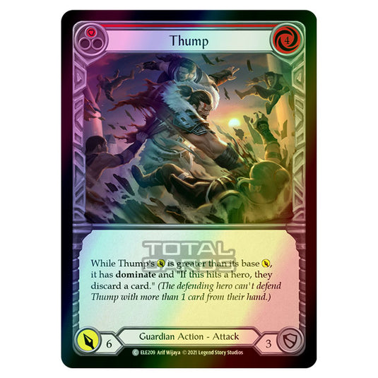 Flesh & Blood - Tales of Aria - THUMP (Common) ELE209 (Rainbow Foil)