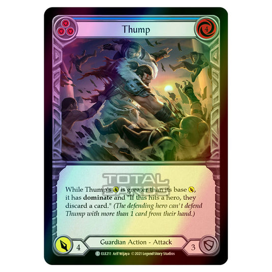 Flesh & Blood - Tales of Aria - THUMP (Common) ELE211 (Rainbow Foil)