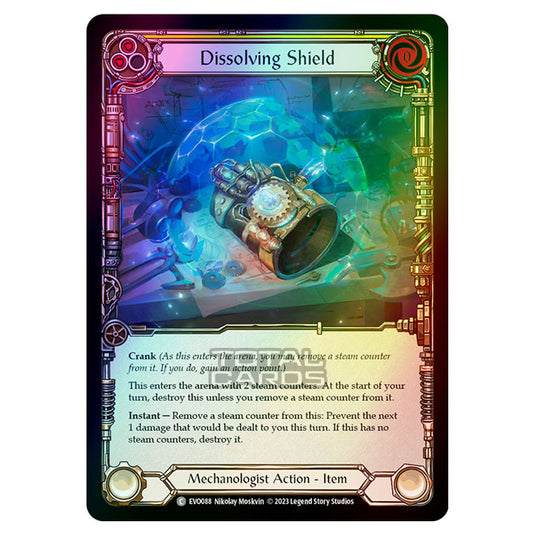 Flesh & Blood - Bright Lights - Dissolving Shield (Yellow) (Rainbow Foil) - EVO088