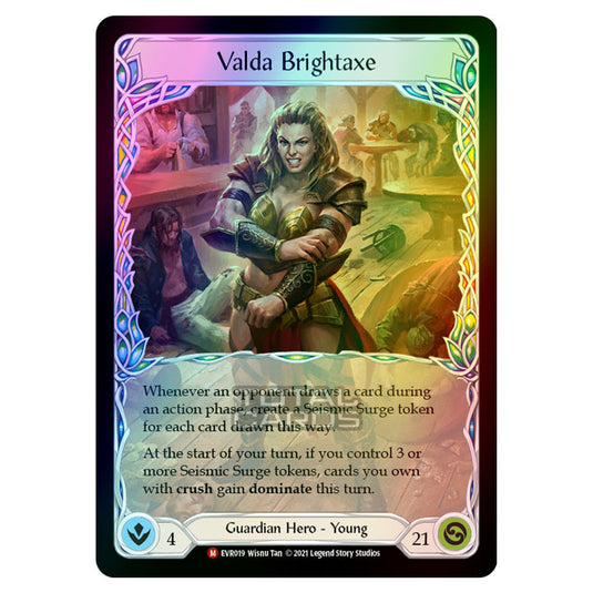 Flesh & Blood - Everfest - Valda Brightaxe (Majestic) EVR019 (Rainbow Foil)