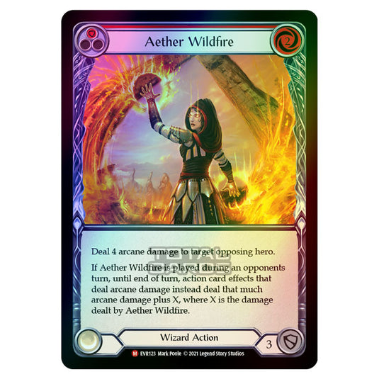 Flesh & Blood - Everfest - Aether Wildfire (Majestic) EVR123 (Rainbow Foil)