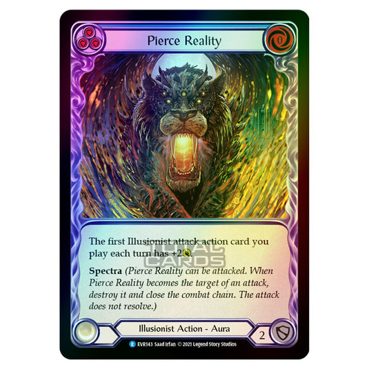 Flesh & Blood - Everfest - Piercing Reality (Rare) EVR143 (Rainbow Foil)