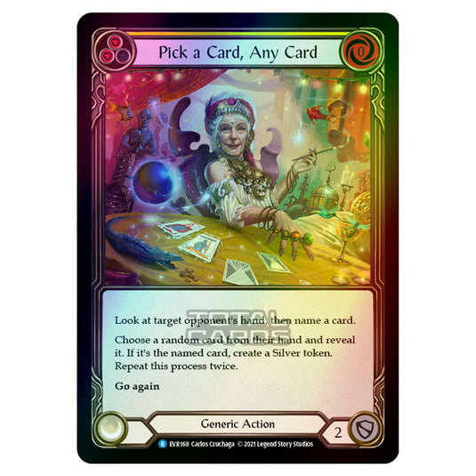 Flesh & Blood - Everfest - Pick A Card, Any Card (Rare) EVR168 (Rainbow Foil)