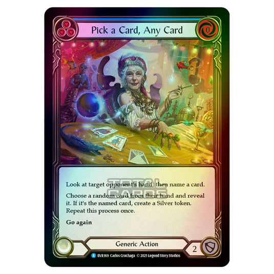 Flesh & Blood - Everfest - Pick A Card, Any Card (Rare) EVR169 (Rainbow Foil)