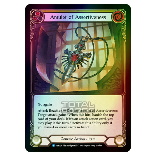 Flesh & Blood - Everfest - Amulet Of Assertiveness (Rare) EVR176 (Cold Foil)