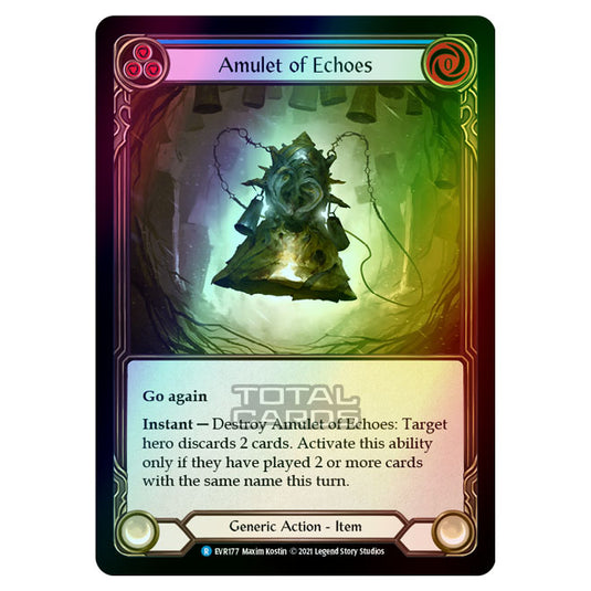 Flesh & Blood - Everfest - Amulet Of Echoes (Rare) EVR177 (Cold Foil)