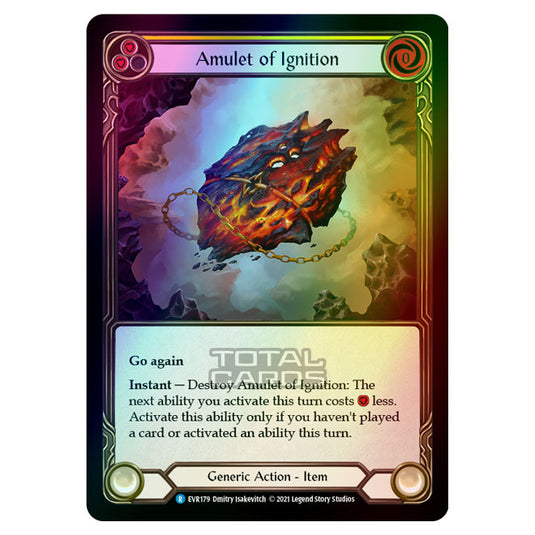 Flesh & Blood - Everfest - Amulet Of Ignition (Rare) EVR179 (Cold Foil)