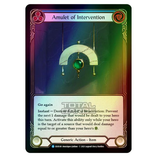 Flesh & Blood - Everfest - Amulet Of Intervention (Rare) EVR180 (Cold Foil)
