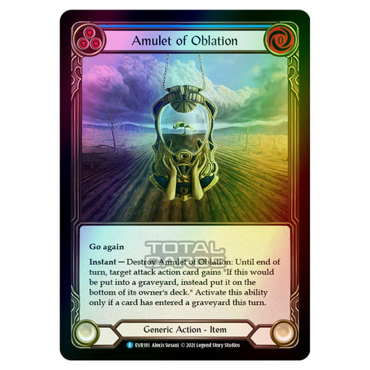 Flesh & Blood - Everfest - Amulet Of Oblation (Rare) EVR181 (Cold Foil)