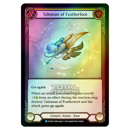 Flesh & Blood - Everfest - Talisman Of Featherfoot (Rare) EVR190 (Cold Foil)