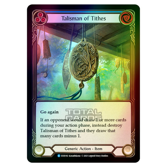 Flesh & Blood - Everfest - Talisman Of Tithes (Rare) EVR192 (Cold Foil)