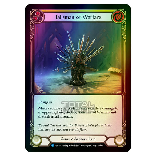 Flesh & Blood - Everfest - Talisman Of Warfare (Rare) EVR193 (Cold Foil)