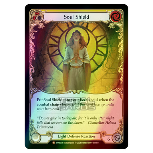 Flesh & Blood - Monarch - Soul Shield (Majestic) MON063 (Rainbow Foil)