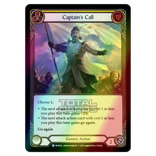 Flesh & Blood - Monarch - Captain's Call (Rare) MON261 (Rainbow Foil)