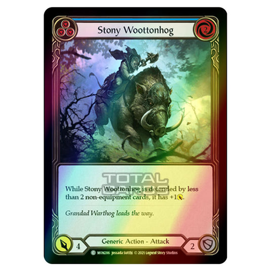 Flesh & Blood - Monarch - Stony Wootenhog (Common) MON286 (Rainbow Foil)