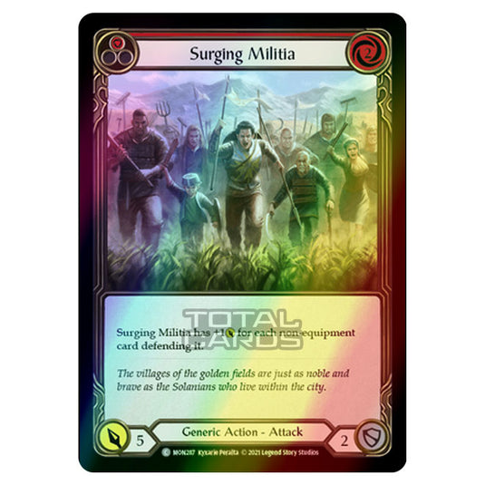 Flesh & Blood - Monarch - Surging Militia (Common) MON287 (Rainbow Foil)