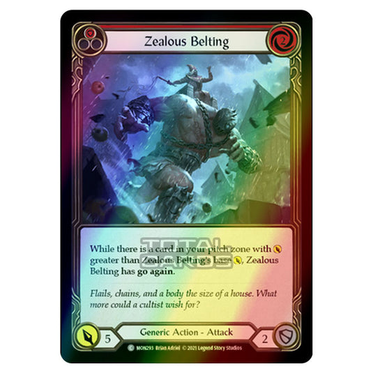 Flesh & Blood - Monarch - Zealous Belting (Common) MON293 (Rainbow Foil)
