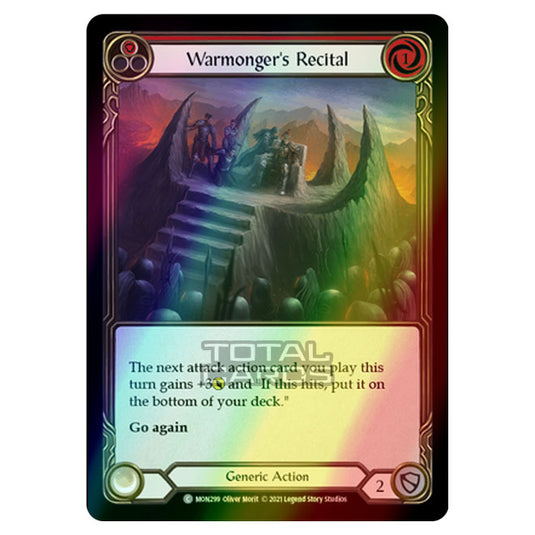 Flesh & Blood - Monarch - Warmongers Recital (Common) MON299 (Rainbow Foil)