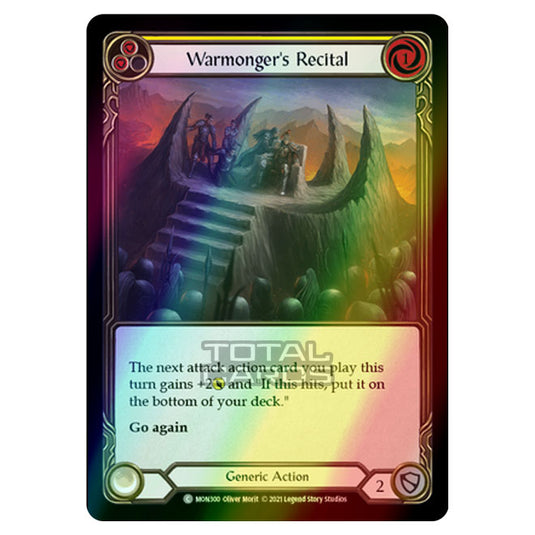 Flesh & Blood - Monarch - Warmongers Recital (Common) MON300 (Rainbow Foil)