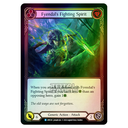 Flesh & Blood - Uprising - Fyendal'S Fighting Spirit (Yellow) (Rainbow Foil) (Rare) UPR195R